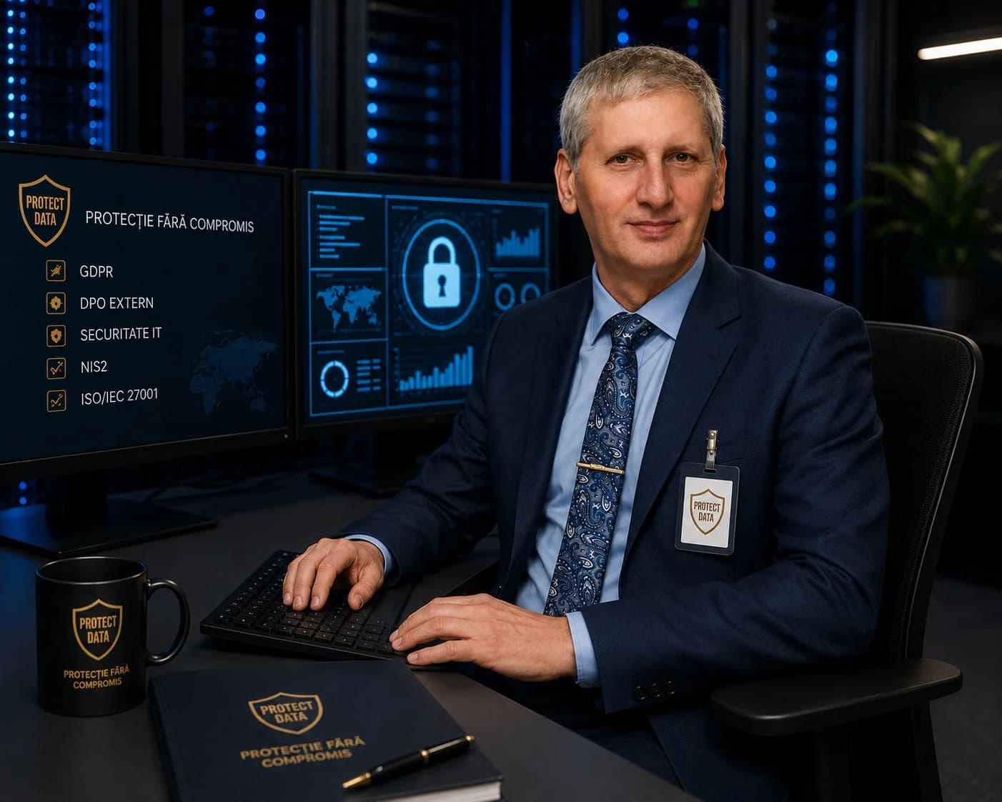 Consultant protectdata.ro — DPO extern, GDPR și securitate cibernetică, într-un centru de date